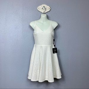 Way with words white lace skater dress Clearance